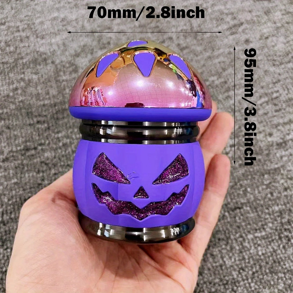 2,8 inch Pompoen Kruidenmolen Peper Crusher Handmatige Zoutmolen Grote 4-lagen Stamper Tabak Ruwe Grasmolen Roken Accessoires