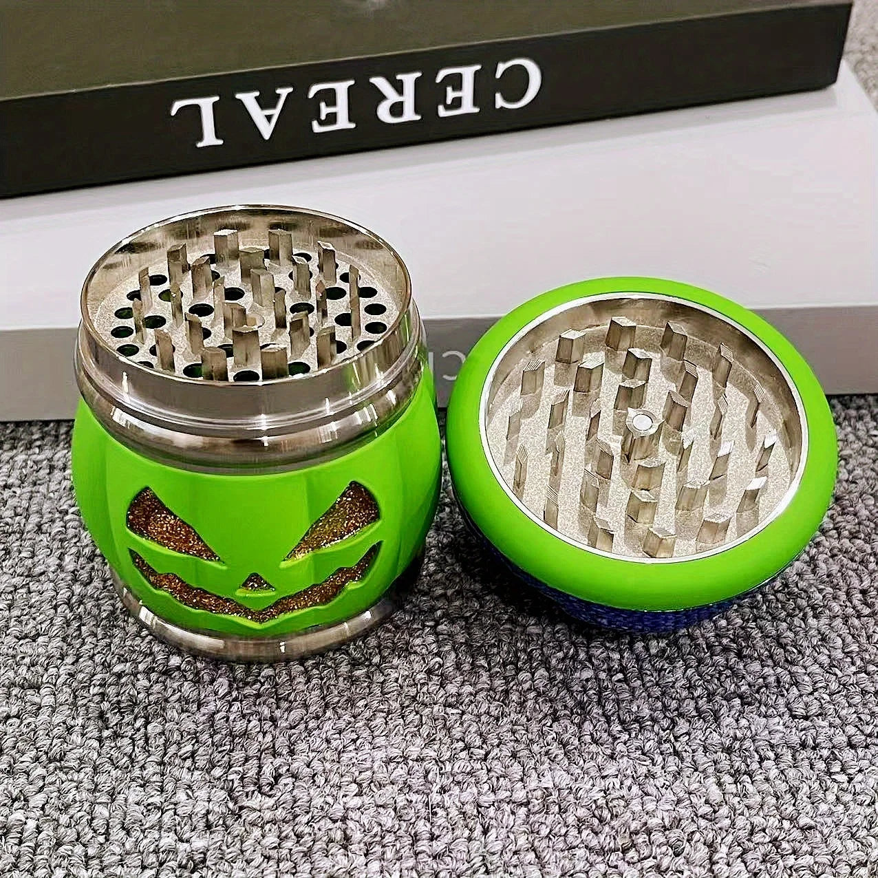 2,8 inch Pompoen Kruidenmolen Peper Crusher Handmatige Zoutmolen Grote 4-lagen Stamper Tabak Ruwe Grasmolen Roken Accessoires